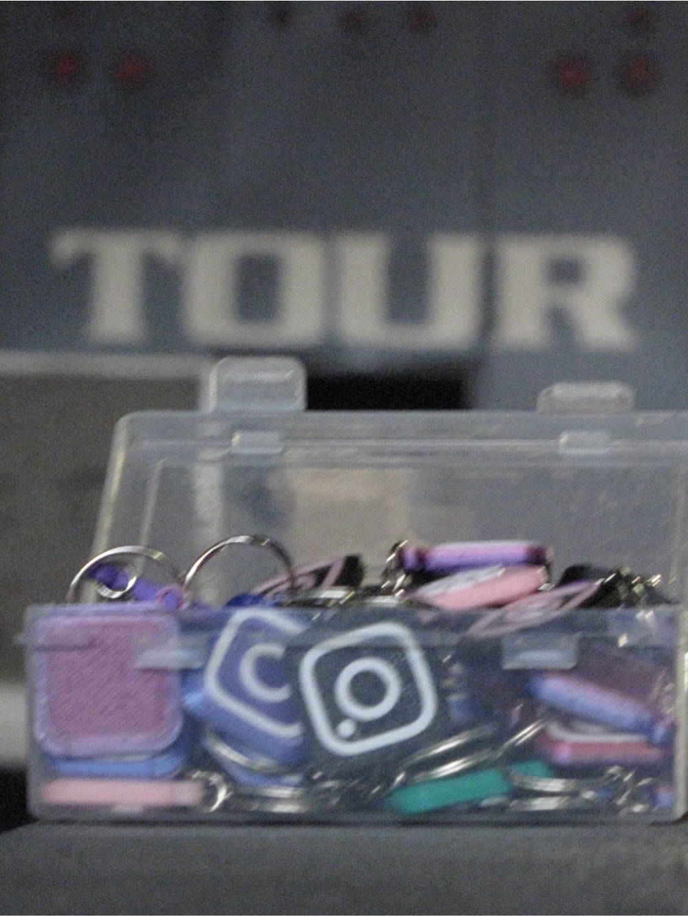 Instagram Logo Phone Charm Keychain NFC Set - Pink, Purple, Blue, Teal